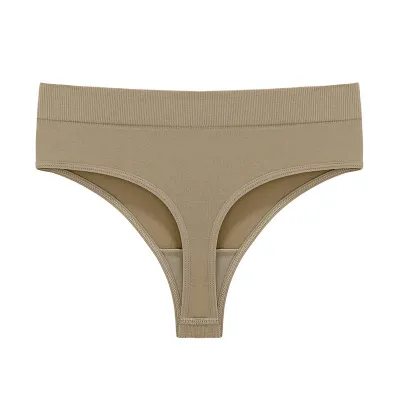 Women Fashion Sexy Solid Color Breathable Seamless Thread Thong