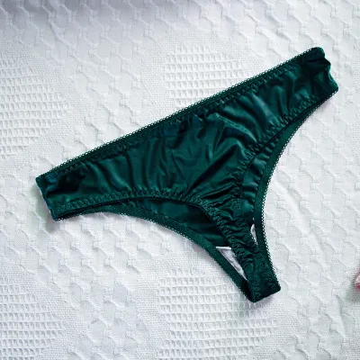 Women Fashion Sexy Solid Color Silk Breathable Thong
