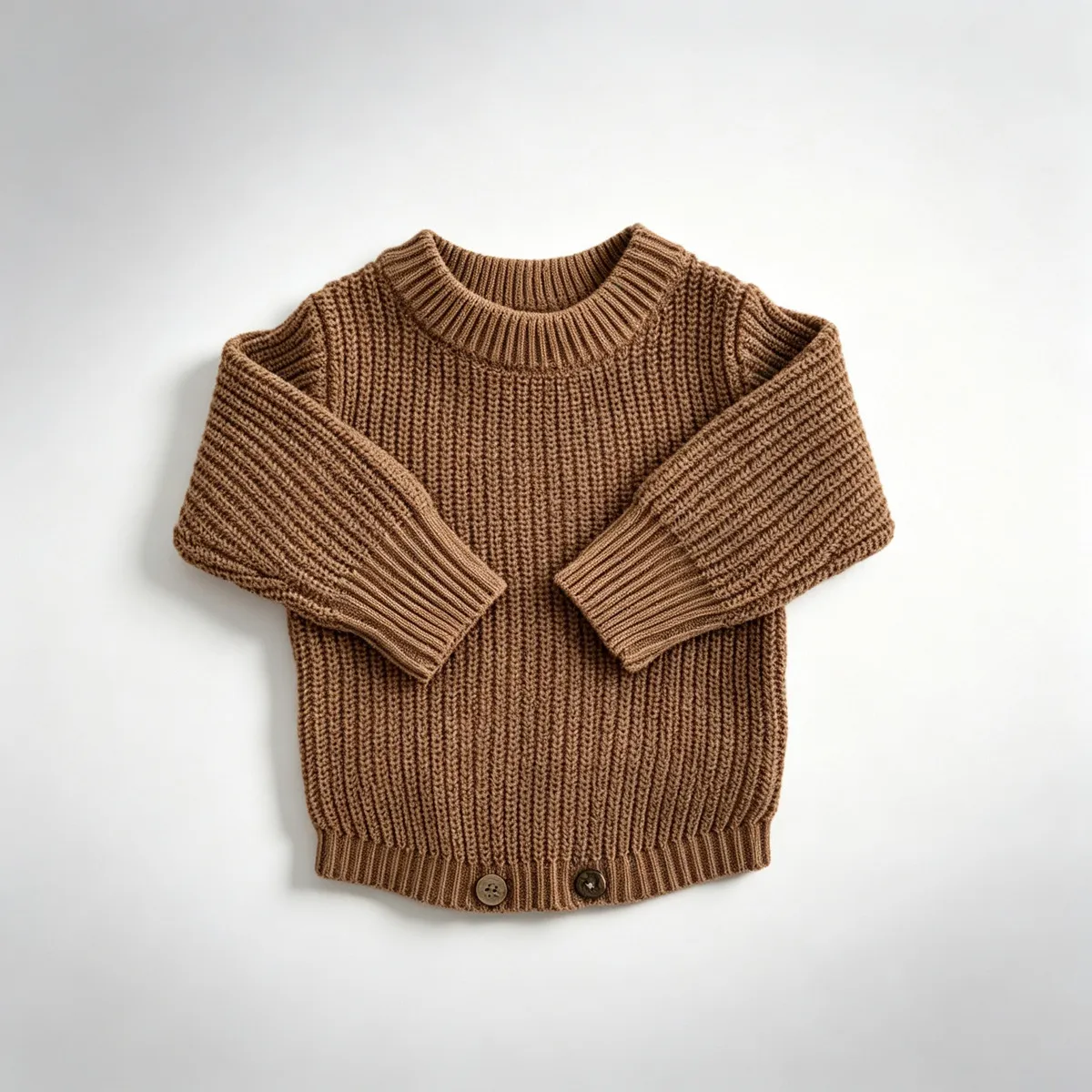 Kids Baby Boys Fashion Solid Color Autumn And Winter Long-Sleeve Knitted Rompers