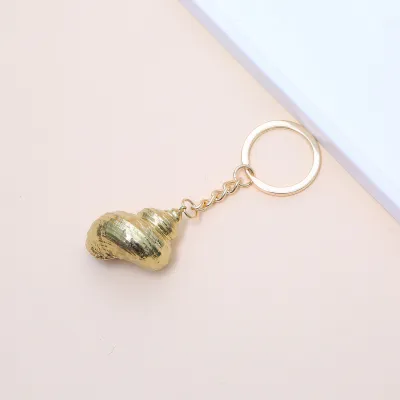 Women Fashion Natural Shell Conch Imitation Pearl Bag Pendant Keychain