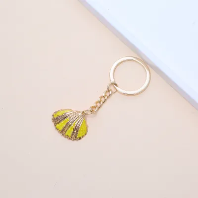 Women Fashion Natural Shell Conch Imitation Pearl Bag Pendant Keychain