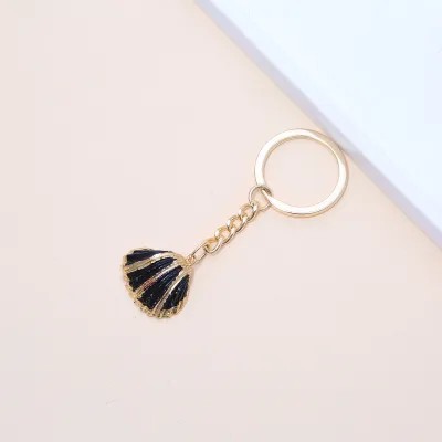 Women Fashion Natural Shell Conch Imitation Pearl Bag Pendant Keychain