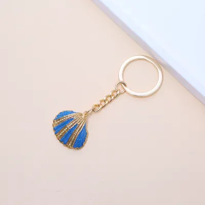 Women Fashion Natural Shell Conch Imitation Pearl Bag Pendant Keychain