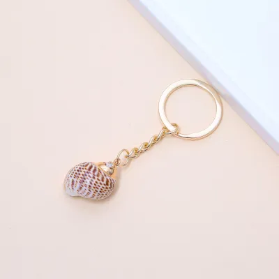 Women Fashion Natural Shell Conch Imitation Pearl Bag Pendant Keychain