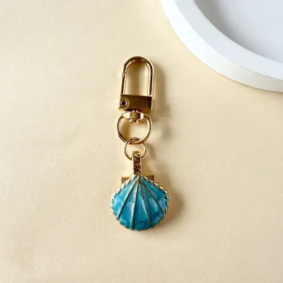 Women Fashion Ocean Colored Conch Shell Starfish Pendant Keychain