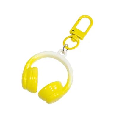 Fashion Acrylic Headset Small Pendant Keychain
