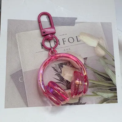 Fashion Acrylic Headset Small Pendant Keychain