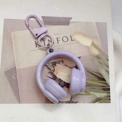 Fashion Acrylic Headset Small Pendant Keychain