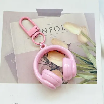 Fashion Acrylic Headset Small Pendant Keychain