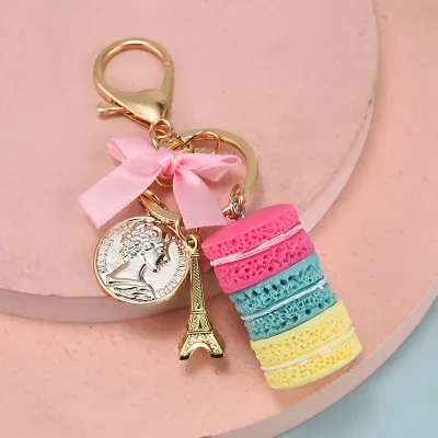 Women Fashion Creative Macaron Cake Bag Pendant Keychain