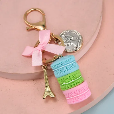Women Fashion Creative Macaron Cake Bag Pendant Keychain