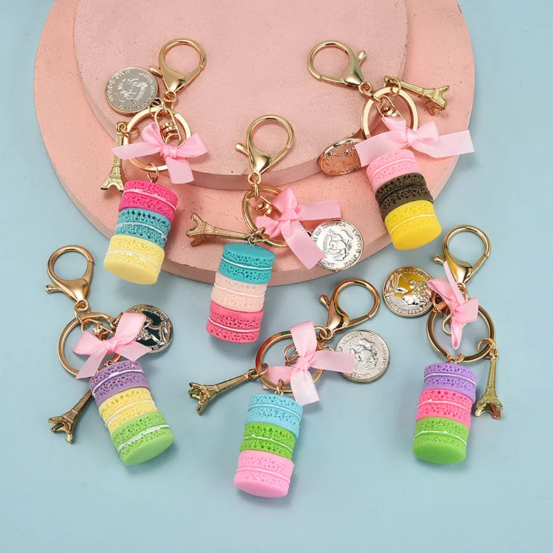 Women Fashion Creative Macaron Cake Bag Pendant Keychain