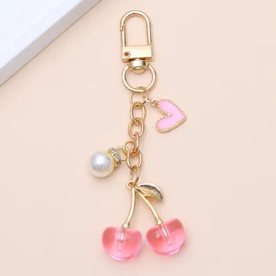 Women Fashion Cherry Love Bag Pendant Keychain