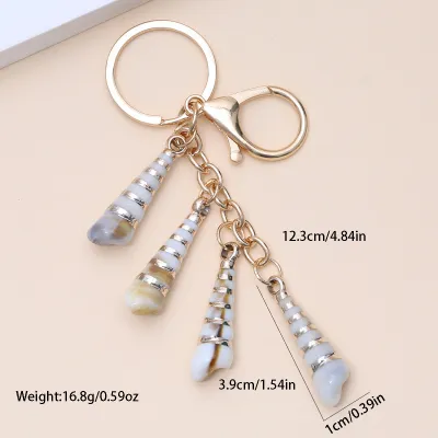 Women Fashion Cute Resin Ocean Shell Conch Pendant Keychain
