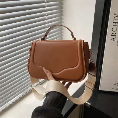 Women Fashion Casual Simple Solid Color Square Handbag