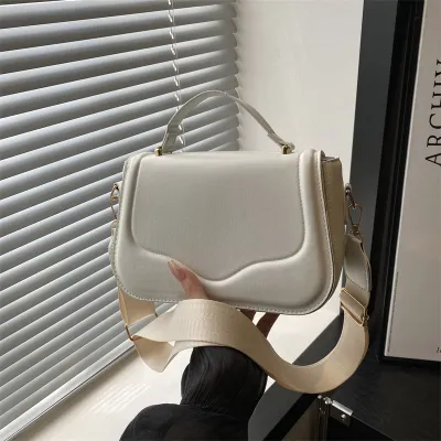 Women Fashion Casual Simple Solid Color Square Handbag