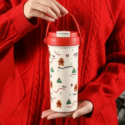 Christmas Cartoon Portable 304 Stainless Steel Thermos Cup