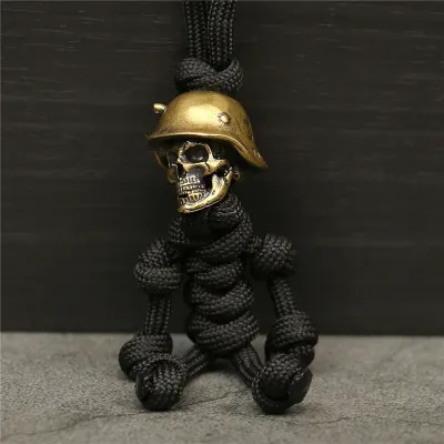 Halloween Fashion Creative Brass Plated Material Skull Private Key Chain