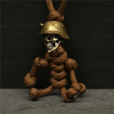 Halloween Fashion Creative Brass Plated Material Skull Private Key Chain