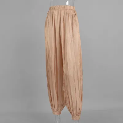 Women Fashion Solid Color Leg Pants
