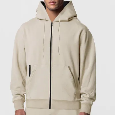 Men'S Fashion Casual Autumn And Winter Solid Color Fleece Warm Long Sleeve Hoodies