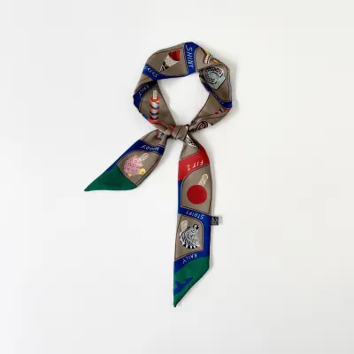 Fashion Geometric Print Long Scarf Bag Accessories