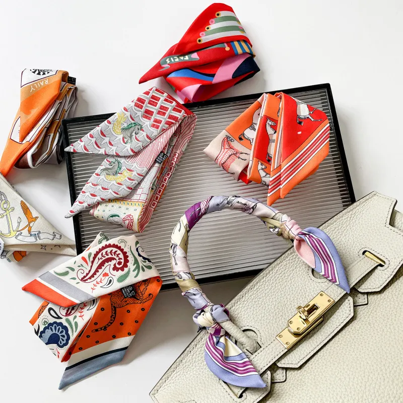 Fashion Geometric Print Long Scarf Bag Accessories
