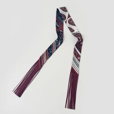 Fashion Print Long Tassel Ribbon Bag Accessories