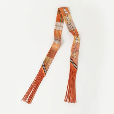 Fashion Print Long Tassel Ribbon Bag Accessories