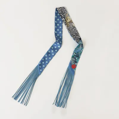 Fashion Print Long Tassel Ribbon Bag Accessories