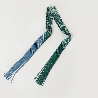 Fashion Print Long Tassel Ribbon Bag Accessories
