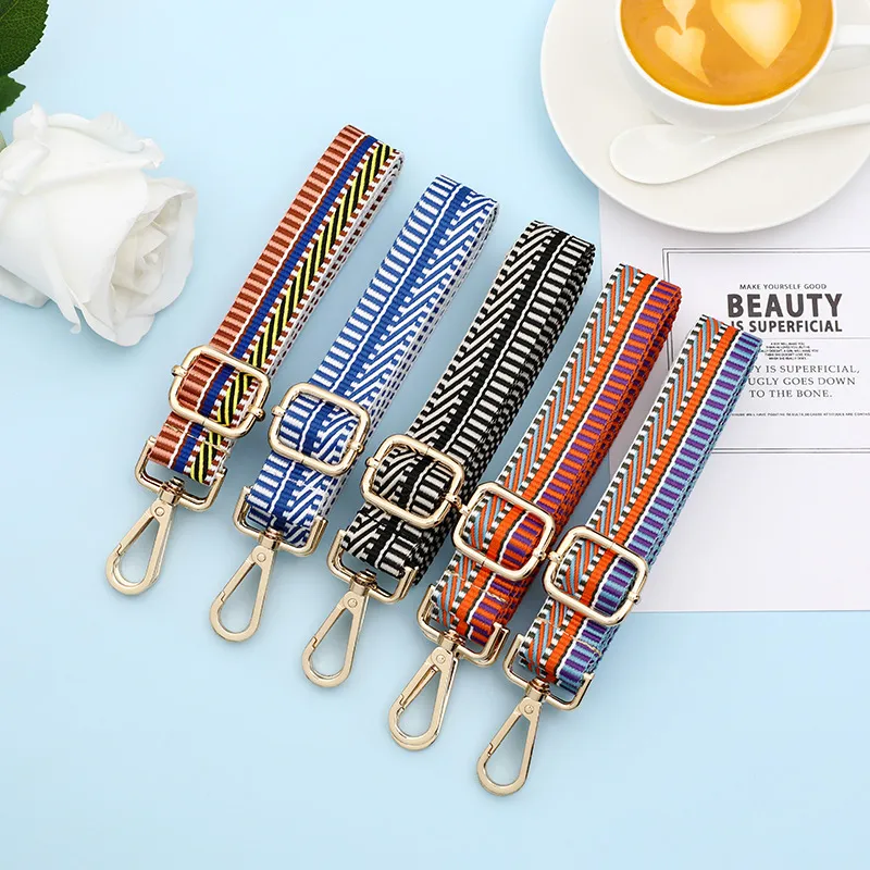 Fashion Jacquard Wide Shoulder Strap Bag Accessories
