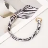 Silk Scarf Cord Black 24