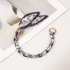 Silk Scarf Cord Black 6