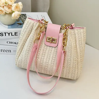 Fashion Large Capacity Straw Tote Bag
