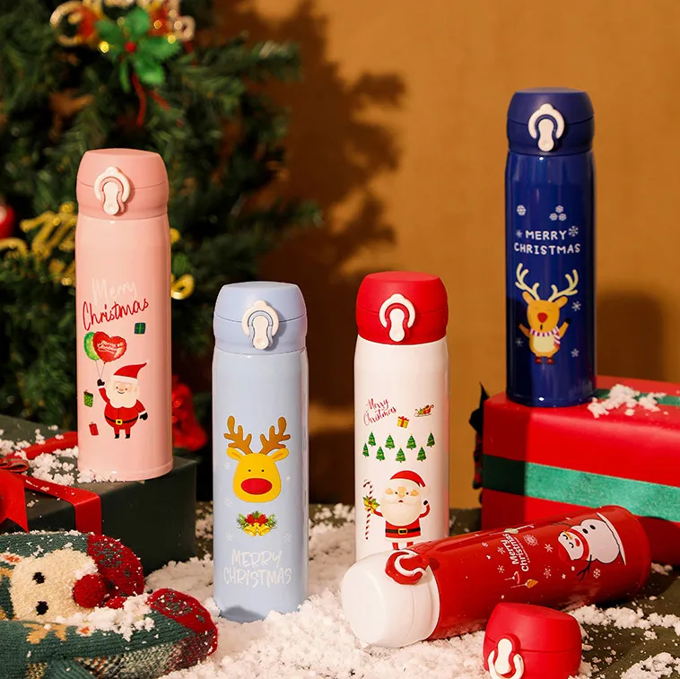Christmas Cartoon Stainless Steel 304 Thermos Cup