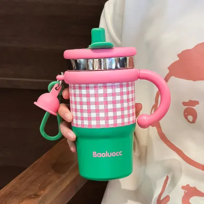 Christmas Handle Sippy Office Desktop Thermos Cup