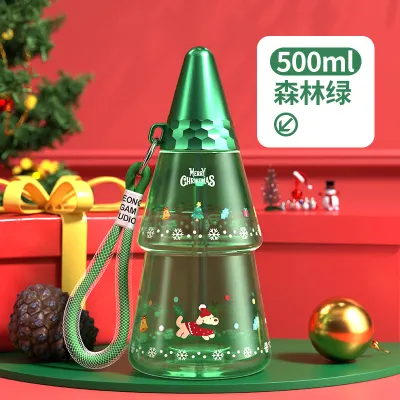 Christmas Cartoon Plastic Water Cup