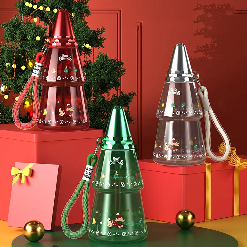 Christmas Cartoon Plastic Water Cup