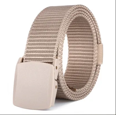 Fashion Casual Solid Color Plastic Buckle Nylon Quick-Drying Durable Canvas Belt