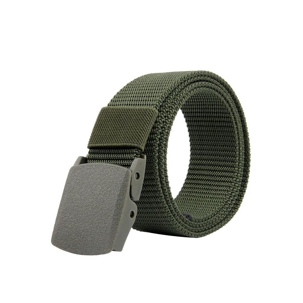 Fashion Casual Solid Color Plastic Buckle Nylon Quick-Drying Durable Canvas Belt
