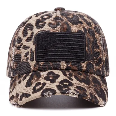 Fashion Casual Leopard Washed Cotton Baseball Cap
