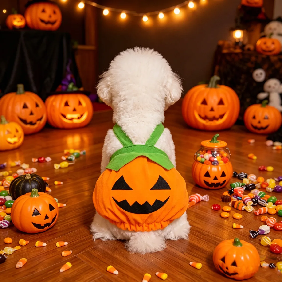 Halloween Pumpkin Pet Strap Pumpkin Clothes