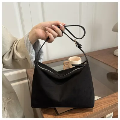 Women Fashion Casual Autumn And Winter Suede Simple Shoulder Bag