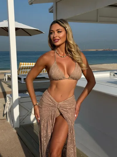 Women Fashion Sexy Solid Color Hollow Bikini Swimsuit Three-Piece Set