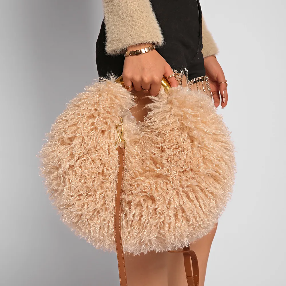 Autumn And Winter Plush Handbag