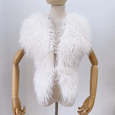 Women Fashion Plush Sleeveless Faux Fur Vest