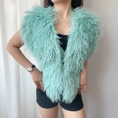 Women Fashion Plush Sleeveless Faux Fur Vest