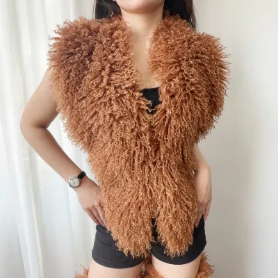 Women Fashion Plush Sleeveless Faux Fur Vest