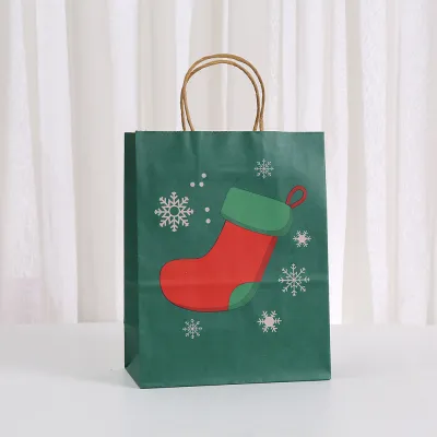 Christmas Printed Gift Bag 12pcs/Pack